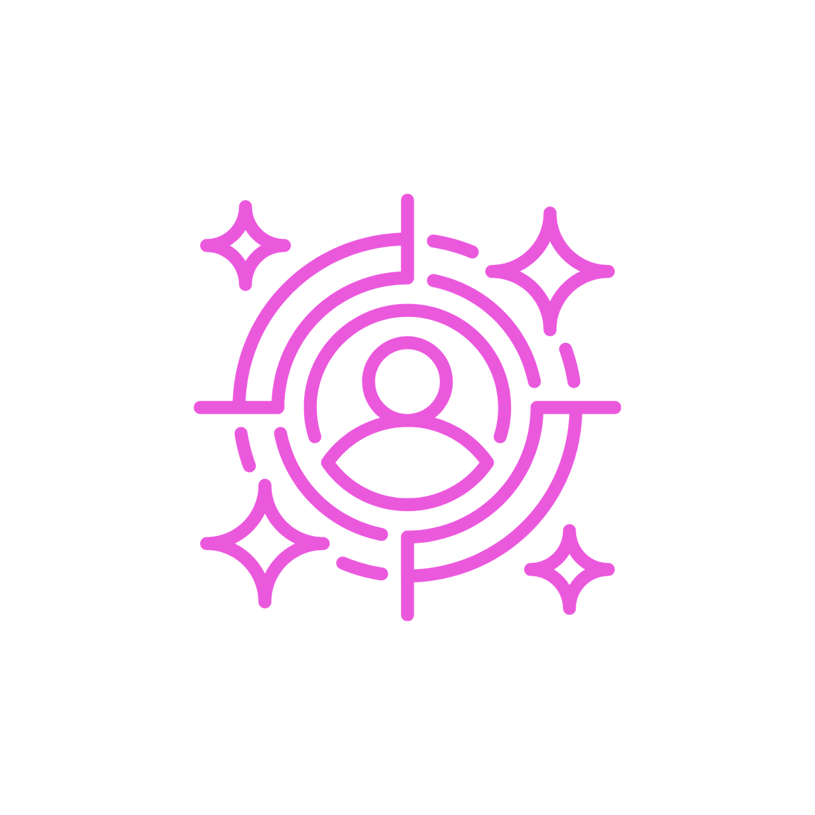 icono color rosa de adaptación a dinámicas para neurodiversidades